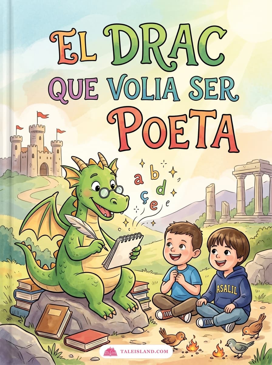 Tale Island dragon poet illustrated story sample