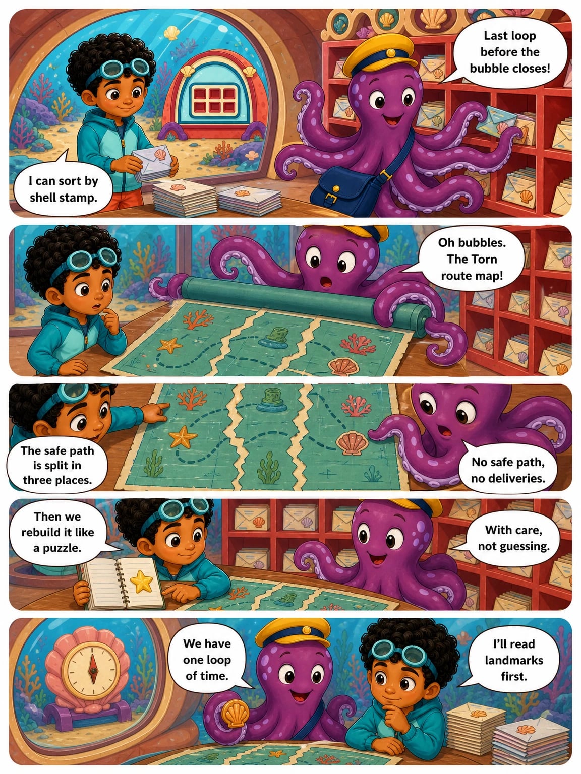 Page 1 of the comic Kai and the Three-Tear Route.